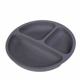 Farfurie compartimentata, Bocioland, Rotunda, Cu 3 compartimente, Silicon, Fara BPA, 6-36 luni, Antracite
