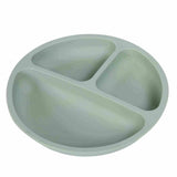 Farfurie compartimentata, Bocioland, Rotunda, Cu 3 compartimente, Silicon, Fara BPA, 6-36 luni, Green