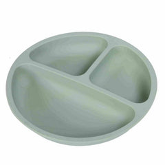 Farfurie compartimentata, Bocioland, Rotunda, Cu 3 compartimente, Silicon, Fara BPA, 6-36 luni, Green