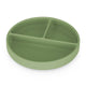 Farfurie compartimentata, Petite&Mars, Take&Match, Din silicon, Rotunda, Cu ventuza si 3 compartimente, Adecvata pentru masina de spalat vase si microunde, Nu absoarbe mirosuri, Fara BPA, 500 ml, 6 luni+, Sweet Pea, Verde