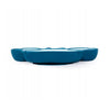 Farfurie, Giligums, Crab Premium, Cu 3 compartimente, Cu ventuza, Din silicon, Fara BPA, 6 luni+, Alb/Turcoaz