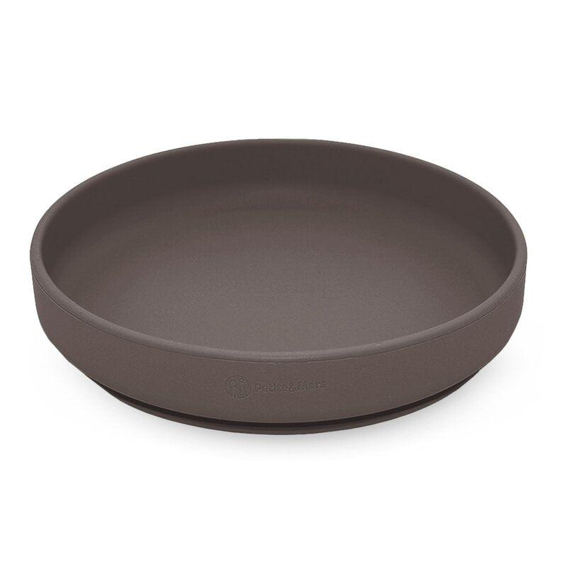 Farfurie, Petite&Mars, Take&Match, Din silicon, Cu ventuza, Fara BPA, Adecvata pentru masina de spalat vase si microunde, Nu absoarbe mirosuri, 6 luni+, 400 ml, Bitter Cocoa, Maro