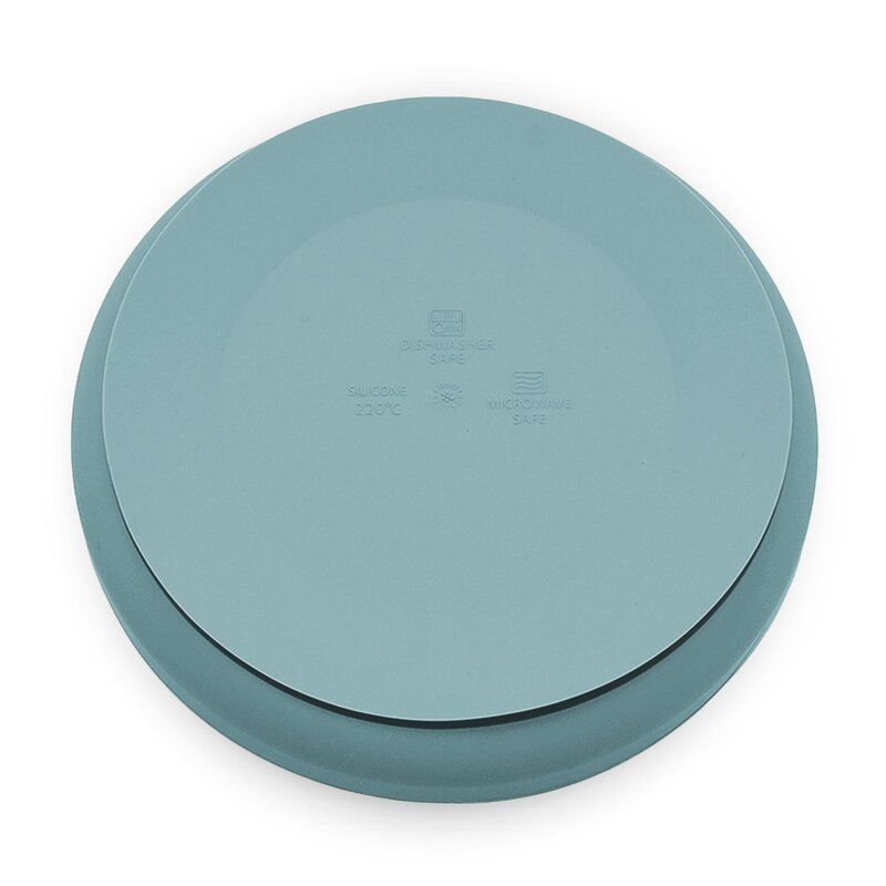 Farfurie, Petite&Mars, Take&Match, Din silicon, Cu ventuza, Fara BPA, Adecvata pentru masina de spalat vase si microunde, Nu absoarbe mirosuri, 6 luni+, 400 ml, Frosted Sky, Albastru - gogobaby.ro