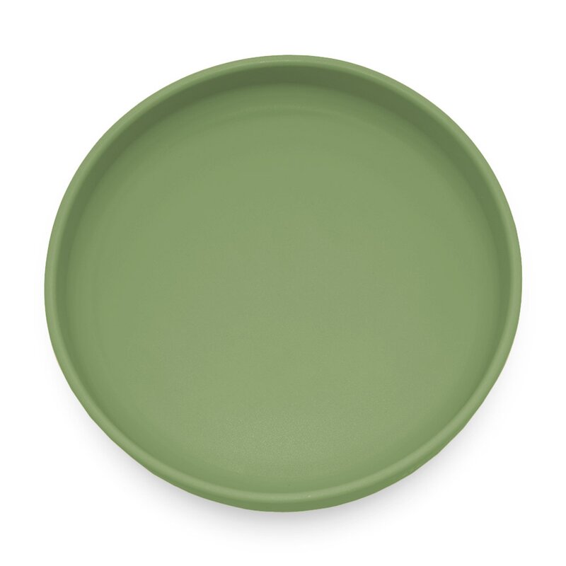 Farfurie, Petite&Mars, Take&Match, Din silicon, Cu ventuza, Fara BPA, Adecvata pentru masina de spalat vase si microunde, Nu absoarbe mirosuri, 6 luni+, 400 ml, Sweet Pea, Verde