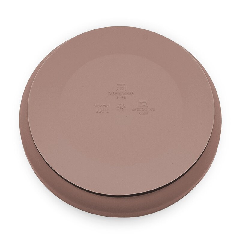Farfurie, Petite&Mars, Take&Match, Din silicon, Cu ventuza, Fara BPA, Adecvata pentru masina de spalat vase si microunde, Nu absoarbe mirosuri, 6 luni+, 400 ml, Velvet Latte, Maro pudrat