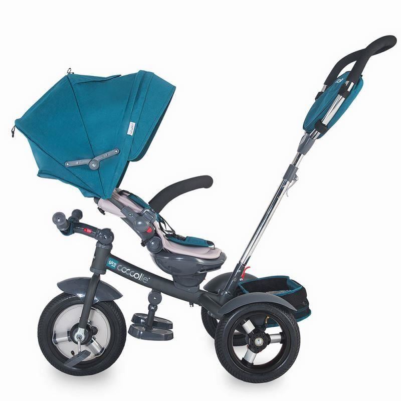 Tricicleta multifunctionala Coccolle Giro Plus Albastru - gogobaby.ro