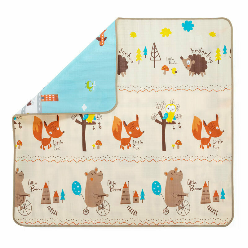 Covoras de joaca, Feedo, Reversibil, Impermeabil, Din spuma, Fara BPA, 180 x 180 x 1 cm, 0 luni+, Multicolor - gogobaby.ro