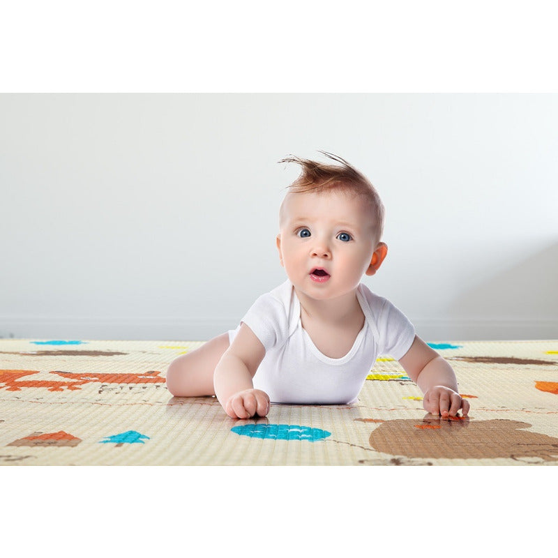 Covoras de joaca, Feedo, Reversibil, Impermeabil, Din spuma, Fara BPA, 180 x 180 x 1 cm, 0 luni+, Multicolor - gogobaby.ro