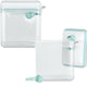 Recipient depozitare lapte praf, Feedo, 1700 ml, Capac etans, Din plastic, Fara BPA, Turcoaz