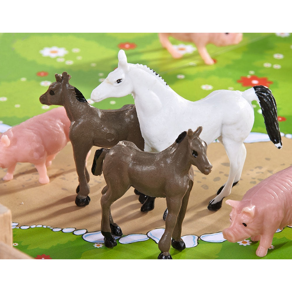 Ferma din lemn Eichhorn 39x36x14 cm cu accesorii - gogobaby.ro