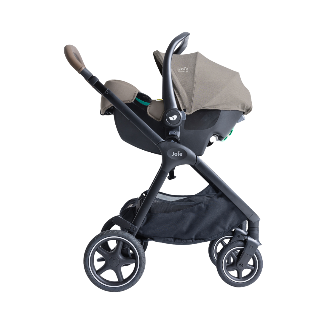 Joie - Carucior pentru copii multifunctional 3 in 1 Finiti Signature Maple (Carucior Finiti + Landou Ramble XL + scoica i-Snug 2)