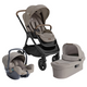 Joie - Carucior pentru copii multifunctional 3 in 1 Finiti Signature Maple (Carucior Finiti + Landou Ramble XL + scoica i-Snug 2)