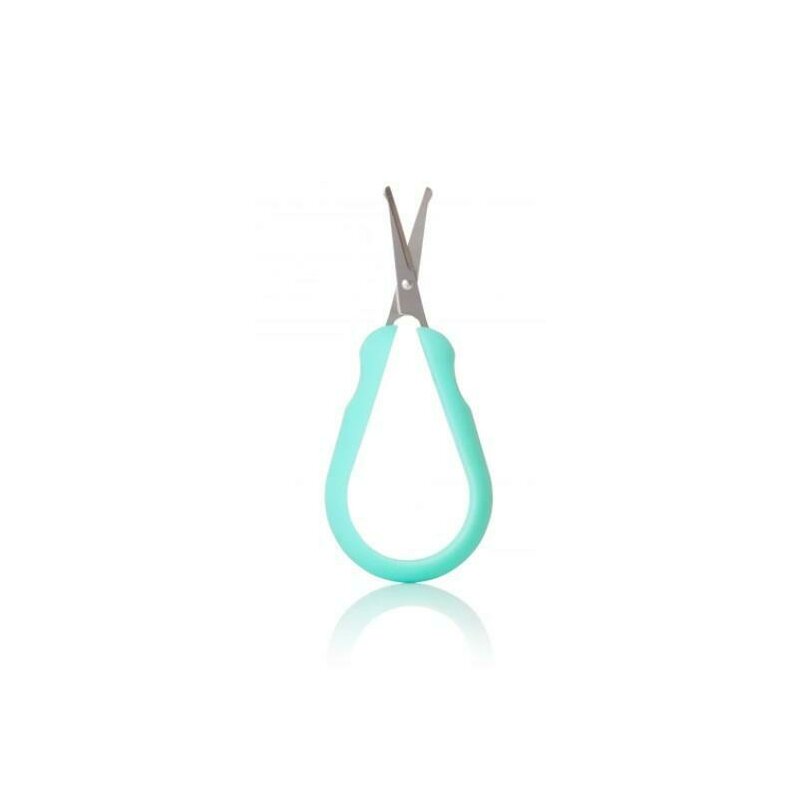 Foarfecuta pentru unghii , Fridababy, Easy Grip, Ergonomica, Cu varf rotunjit, Maner antialunecare, Cu husa de protectie, 0 luni+, Otel inoxidabil, Fara BPA, Verde/Turquoise - gogobaby.ro