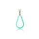 Foarfecuta pentru unghii , Fridababy, Easy Grip, Ergonomica, Cu varf rotunjit, Maner antialunecare, Cu husa de protectie, 0 luni+, Otel inoxidabil, Fara BPA, Verde/Turquoise