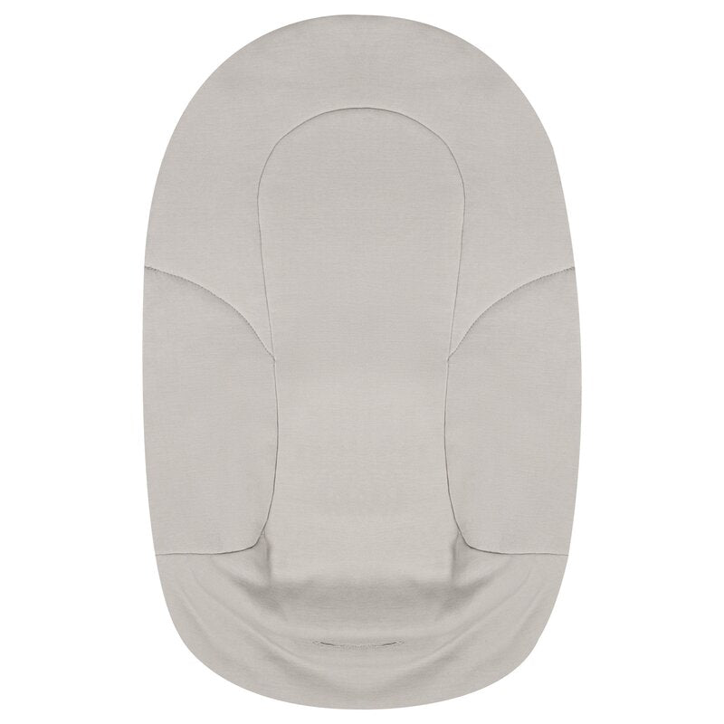 Fotoliu balansoar, Lionelo, Lilac, Cu arcada cu jucarii, Ergonomic, Reglare spatar in 3 pozitii, Pernuta moale invelita in tesatura de bambus, Pliabil, 0-6 luni, Bej