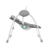 Fotoliu balansoar, Lionelo, Ruben, Electric, Cu spatar reglabil, Cu 12 melodii relaxante si sunete ale naturii, Cu 3 programe de balansare automata, Conform cu standardul european EN 16232, 68x65 cm, Gri/Turcoaz