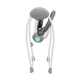 Fotoliu balansoar, Lionelo, Ruben, Electric, Cu spatar reglabil, Cu 12 melodii relaxante si sunete ale naturii, Cu 3 programe de balansare automata, Conform cu standardul european EN 16232, 68x65 cm, Gri/Turcoaz