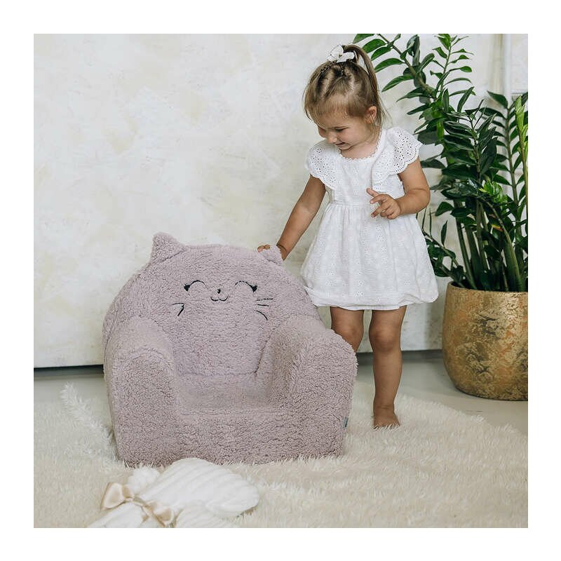 Fotoliu din burete, Bubaba, Cozy Kitty, Pentru copii, 9 luni-5 ani, Pink - gogobaby.ro