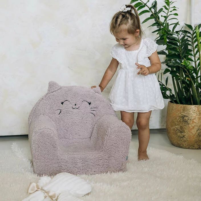 Fotoliu din burete, Bubaba, Cozy Kitty, Pentru copii, 9 luni-5 ani, Pink