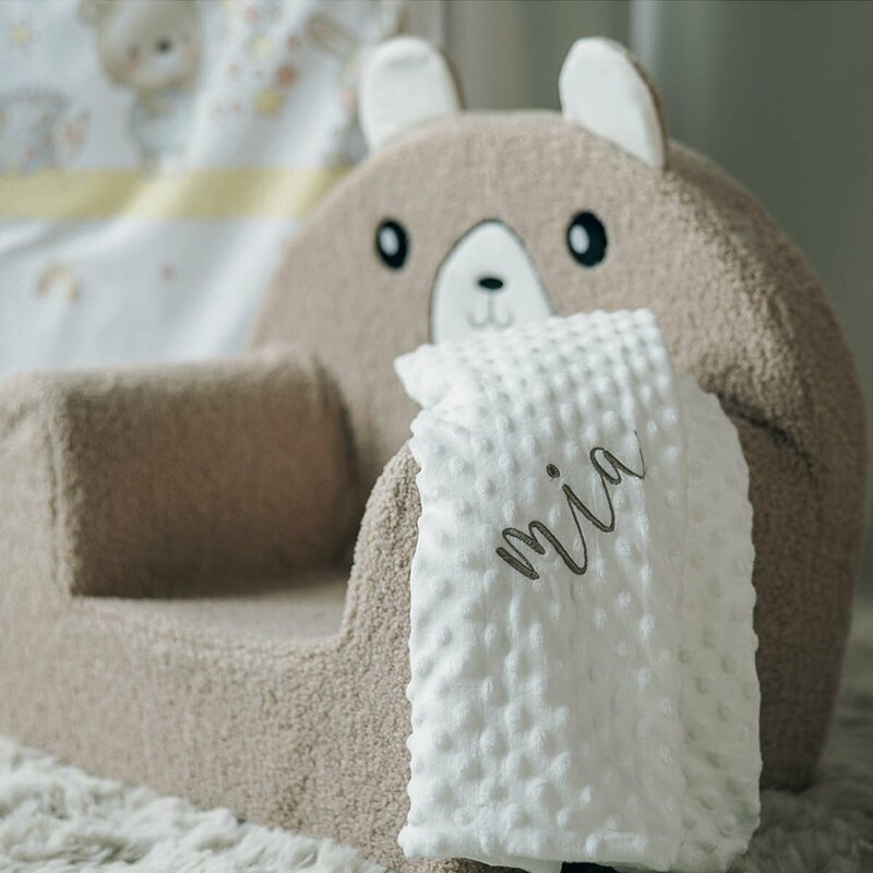 Fotoliu din burete, Bubaba, Cozy Teddy, Pentru copii, 9 luni-5 ani, Brown - gogobaby.ro