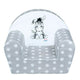 Fotoliu din burete, New Baby, Pentru copii, 42x53, Din spuma, Cu husa din bumbac, 9 luni - 5 ani, Zebra Grey