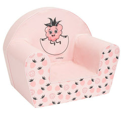 Fotoliu din burete, New Baby, Pinneaple, Pentru copii, 9 luni - 5 ani, Cu Husa detasabila, Pink