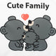 Fotoliu din burete, New Baby, Cute Family, Pentru copii, Din tesatura minky, 9 luni - 5 ani, Cu Husa detasabila, Gray