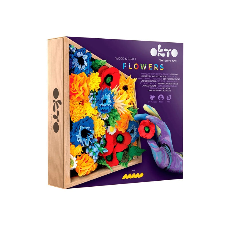 Set creatie Wood & Craft - Flowers, 21*21cm - Freedom