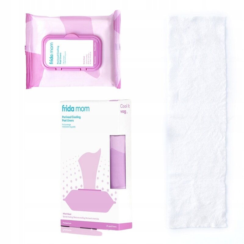 Set 24 servetele umede perineale, Frida Mom, Cu efect de calmare, Pentru perioada postpartum, Vindeca si curata zona intima, Fara ingrediente chimice, Alb - gogobaby.ro