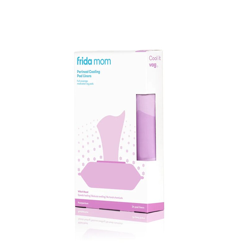 Set 24 servetele umede perineale, Frida Mom, Cu efect de calmare, Pentru perioada postpartum, Vindeca si curata zona intima, Fara ingrediente chimice, Alb - gogobaby.ro