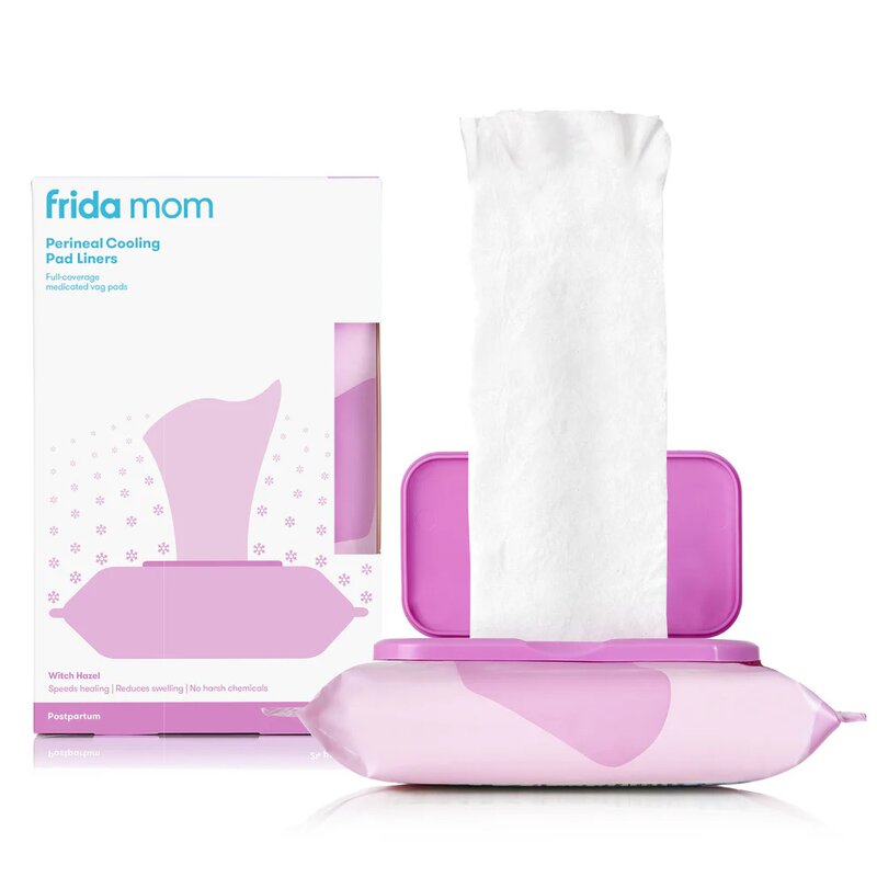 Set 24 servetele umede perineale, Frida Mom, Cu efect de calmare, Pentru perioada postpartum, Vindeca si curata zona intima, Fara ingrediente chimice, Alb - gogobaby.ro