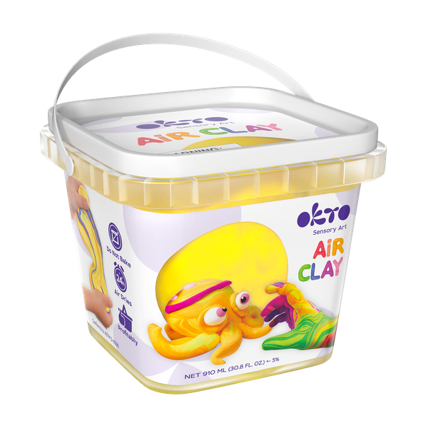 Air Clay pentru modelaj, 200g, Okto - Galben - gogobaby.ro