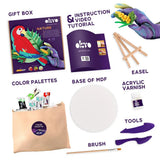 Set pictura 3D cu argila usoara, Nature - Macaw