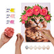 Set pictura si modelare 3D cu argila usoara, 30*40 cm - A Cat in a Flower Crown