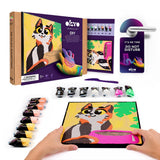 Set pictura cu argila usoara, 29*29 cm - Funny Cat