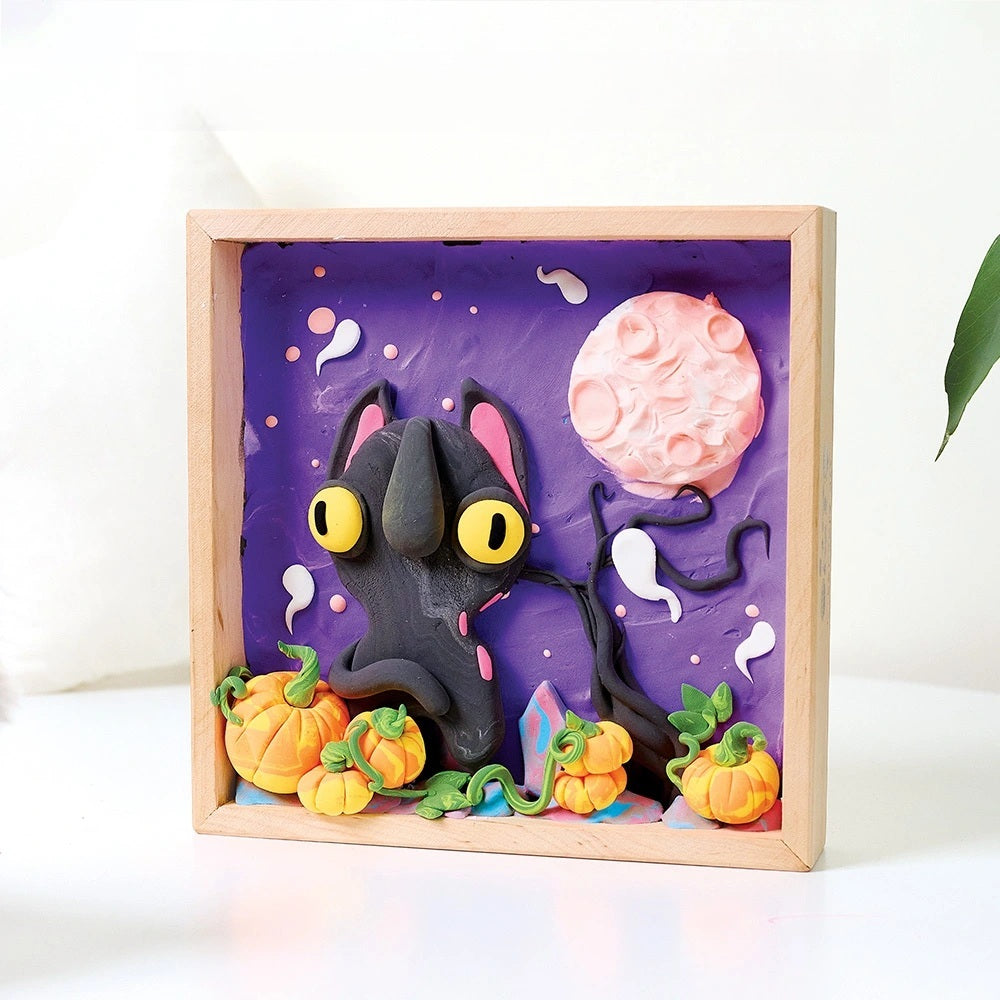 Set creatie Wood & Craft - Little Worlds, 21*21cm - Ghost Cat
