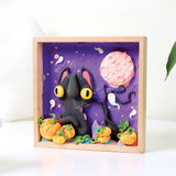 Set creatie Wood & Craft - Little Worlds, 21*21cm - Ghost Cat