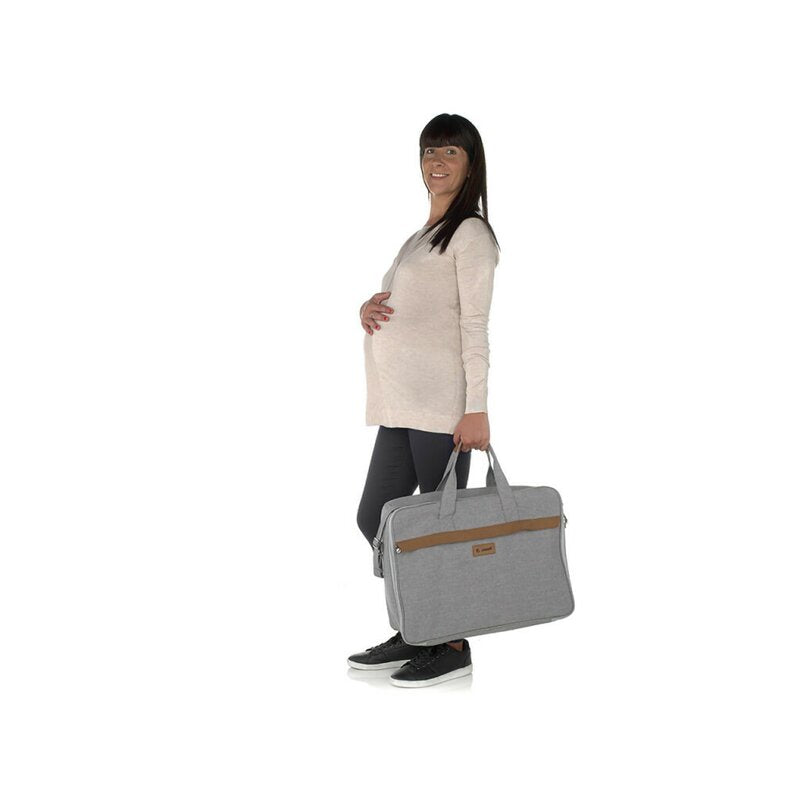Geanta de voiaj spital, Jane, Cu compartiment impermeabil 41 x 50 x 7 cm, Dim Grey - gogobaby.ro