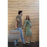 Geanta de voiaj spital, Jane, Cu compartiment impermeabil 41 x 50 x 7 cm, Dim Grey