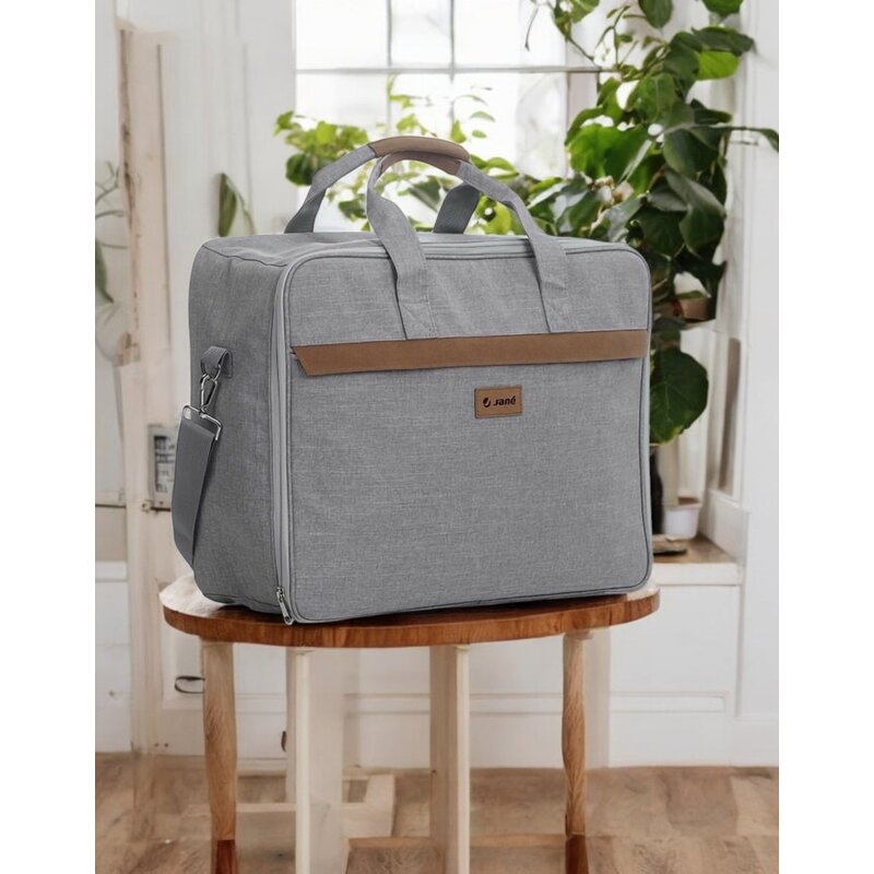 Geanta de voiaj spital, Jane, Cu compartiment impermeabil 41 x 50 x 7 cm, Dim Grey - gogobaby.ro