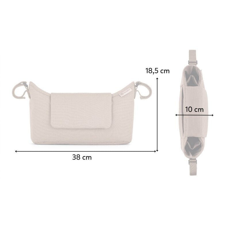 Geanta impermeabila, Petite&Mars, Emma, Pentru carucior, Inchidere magnetica, 30 x 18.5 x 10, Bej