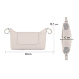 Geanta impermeabila, Petite&Mars, Emma, Pentru carucior, Inchidere magnetica, 30 x 18.5 x 10, Bej