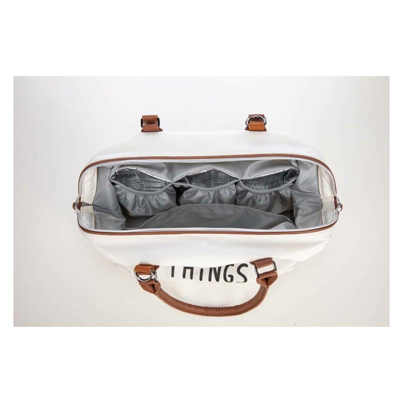 Geanta mamici, FreeON, Mommy things, Spatioasa si practica, Cu multiple buzunare, Include si 2 genti mai mici, Beige - gogobaby.ro