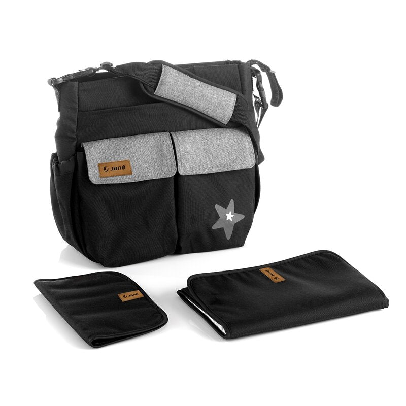 Geanta pentru mamici, Jane, Cu 2 buzunare exterioare, Cu multiple compartimente, Cu saltea de infasat inclusa, 44 x 34 cm, Conform cu standardul de securitate europeana EN 71-3:2019, Soil - gogobaby.ro