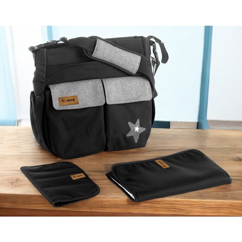 Geanta pentru mamici, Jane, Cu 2 buzunare exterioare, Cu multiple compartimente, Cu saltea de infasat inclusa, 44 x 34 cm, Conform cu standardul de securitate europeana EN 71-3:2019, Soil - gogobaby.ro