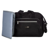 Geanta pentru scutece, FreeON, Style, Impermbeabila, Cu multiple buzunare, Dimensiune compacta, 39x32x18 cm, Black