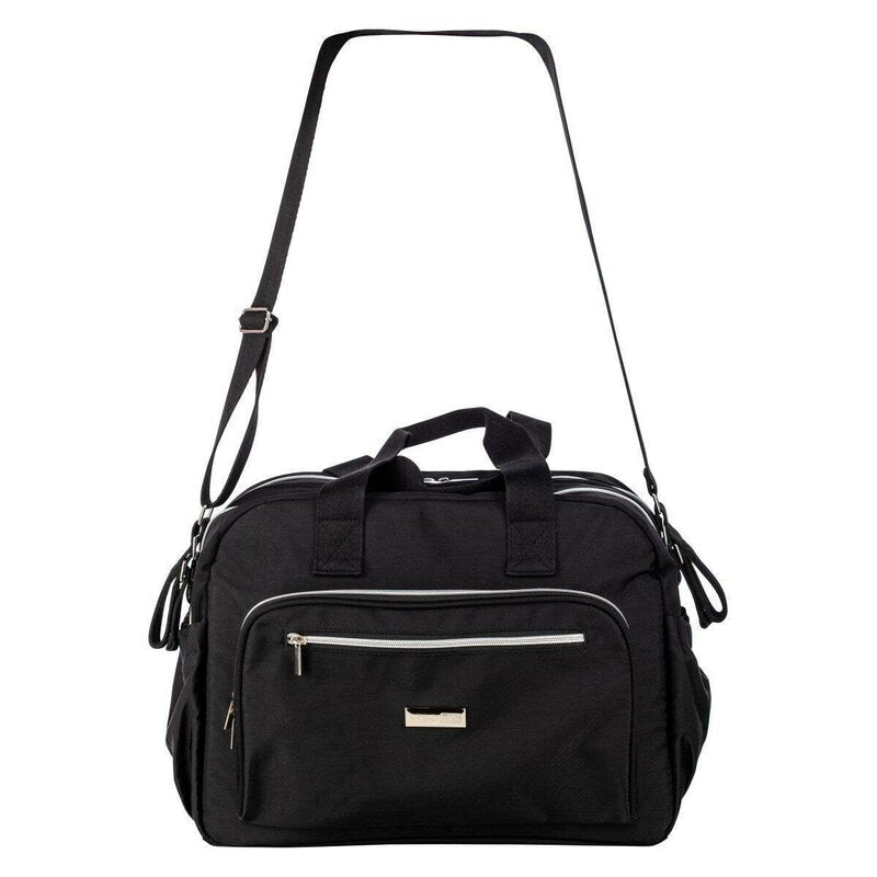 Geanta pentru scutece, FreeON, Style, Impermbeabila, Cu multiple buzunare, Dimensiune compacta, 39x32x18 cm, Black - gogobaby.ro