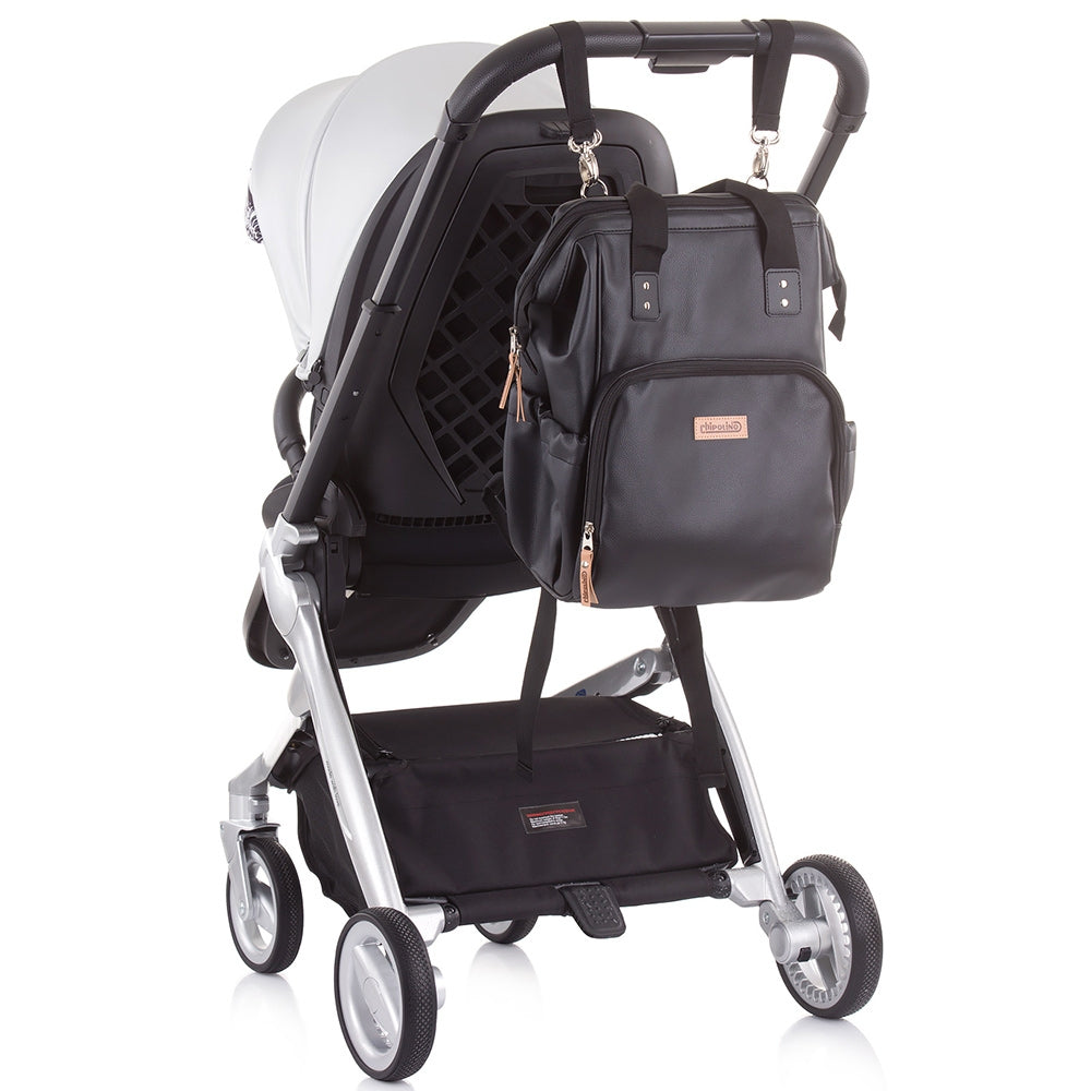 Gentuta de infasat Chipolino black leather - gogobaby.ro