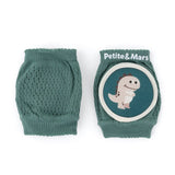 Genunchiere cu pernute, Petite&Mars, Cu elastic, Material respirabil, Stratul antiderapant, 13x10 cm, 6 luni+, Verde