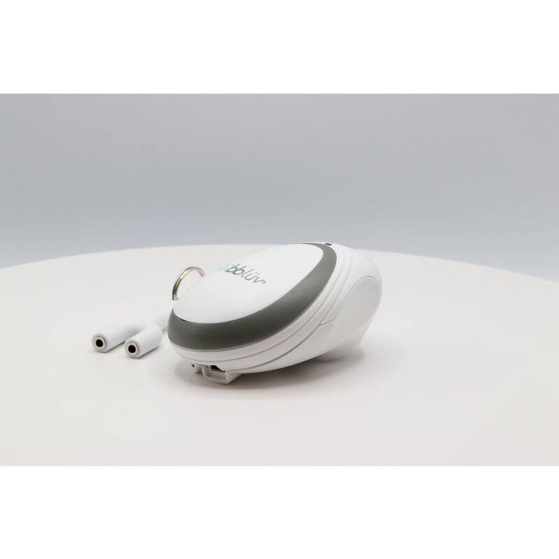 Doppler fetal, BBluv, Echo, Wireless, Pentru monitorizarea functiilor vitale ale bebelusului, Include casti si cablu inregistrare, White - gogobaby.ro